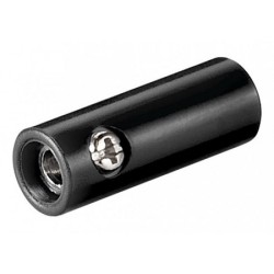 BAN4.LV.BK.SK; Banana 4mm ligzda vadā melna skrūvējama