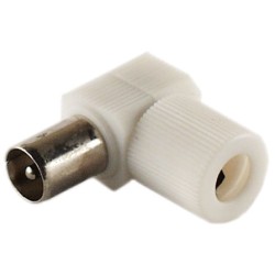 COAX-007; TV kabeļa spraudnis leņķī HQ