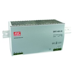DRT-480-48; SPS 480W 48V/10A uz DIN-sliedi 3-fāzu