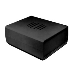 Z03.BLACK.W; Plastmasas korpuss 70x150x110mm Melns ar Ventilāci