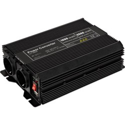 BBK12/220.1000U; 12VDC uz 230VAC konvertors 1000W ar USB ligzdu 2.1A