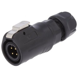 0250 04; Plug; Connector: circular; size 12; 02; male; PIN: 4; with latch; LUMBERG