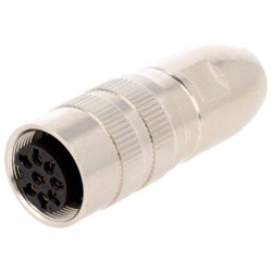 0322 08-1; Connector: M16; plug; female; soldering; for cable; PIN: 8; 5A; 60V; LUMBERG