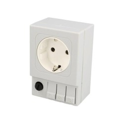 03500.0-00; F-type socket; 250VAC; 6.3A; IP20; DIN; 92x62x48mm; STEGO