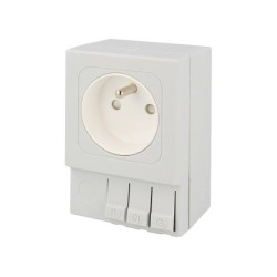 03501.0-01; E-type socket; 250VAC; 16A; IP20; DIN; 92x62x48mm; STEGO