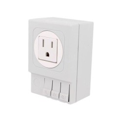03504.0-01; USA-type socket; 125VAC; 15A; IP20; DIN; 92x62x48mm; STEGO