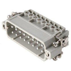 09200162612; Connector: HAN; male; Han A; PIN: 16; 16+PE; size 16A; 16A; 250V; 1mΩ; HARTING