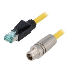 09478411001; Connecting cable; 1m; Connection: M12 male straight / RJ45; HARTING