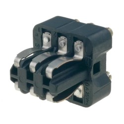09700062813; Connector: rectangular; male; Han Staf; PIN: 6; size 3A; 10A; 50V; HARTING