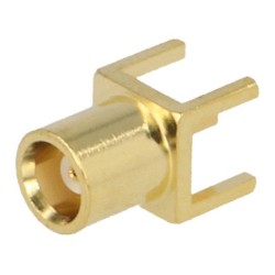 1-1337581-0; Socket; MCX; female; straight; 50Ω; THT; teflon; gold-plated; TE Connectivity