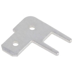 1-726389-2; Terminal: flat; 4.8mm; 0.8mm; male; THT; brass; tinned; angled 90°; TE Connectivity