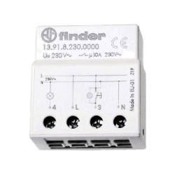 13.91.8.230.0000; Relay: timer; bistable; NO; 230VAC; Mounting: DIN; 10A; -10÷60°C; FINDER
