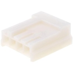 171822-4; Wire-board; plug; female; EI; 2.5mm; PIN: 4; w/o contacts; for cable; TE Connectivity