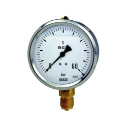 12092381; Manometer; 0÷60 bar; Class: 1,6; 63mm; Thread: G 1/4 B; WIKA