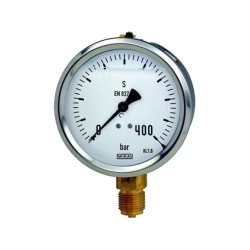 12075567; Manometer; 0÷400 bar; Class: 1,6; 63mm; Thread: M12; Pitch: 1,5; WIKA