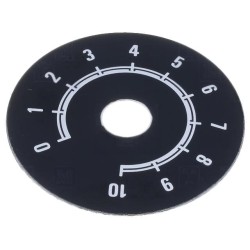 220.107; Scale; Range: 0 ÷ 10; Ø50mm; Øhole: 10mm; Mat: aluminium; SUPERTRONIC
