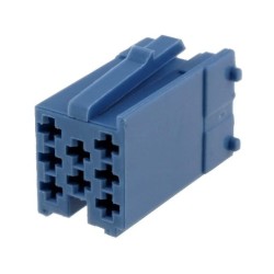 ; Connector housing; plug; Mini ISO; PIN: 8; blue; Works with: 331444; 4CARMEDIA