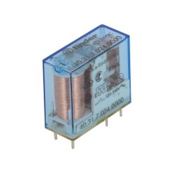 40.31.7.024.0000; Relay: electromagnetic; SPDT; Ucoil: 24VDC; 10A/250VAC; 10A/30VDC; FINDER