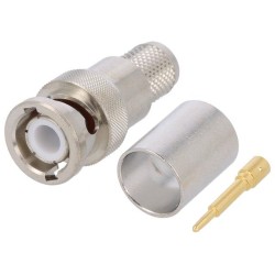 400PBM-CR; Plug; BNC; male; straight; 50Ω; CNT-400; soldering,crimped; CommScope