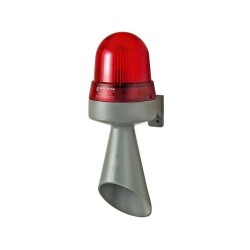 42412075; Signaller: lighting-sound; 24VDC; horn,continuous light; LED; red; WERMA