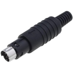 4850.1810; Plug; DIN mini; male; PIN: 8; soldering; for cable; SCHURTER