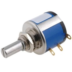 534B1502JCB; Potentiometer: shaft; multiturn; 5kΩ; 2W; ±5%; 6.35mm; Series: 534; VISHAY