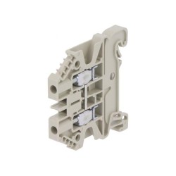 58.503.0055.0; Splice terminal: rail; 2.5mm2; ways: 1; terminals: 2; grey; TS35; 1kV; WIELAND