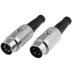 610-0300; Plug; DIN; male; PIN: 3; Layout: 180°; straight; for cable; soldering; DELTRON