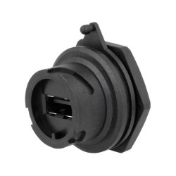 690-W04-260-014; Socket; USB A; for panel mounting; soldering; straight; IP67; EDAC