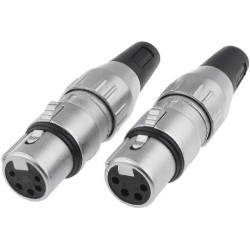 700-0400; Plug; XLR; female; PIN: 4; straight; for cable; soldering; 50V; 10A; DELTRON