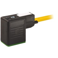 7000-10021-0360750; Valve connector; plug; Type: B; PIN: 3; 10mm; 4A; female; 24VDC; IP65; MURR ELEKTRONIK