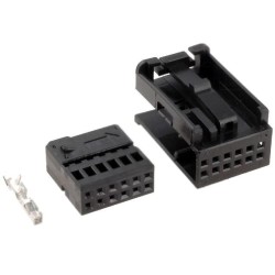 ; Connector housing; plug; Quadlock; black; 12 pins; 4CARMEDIA