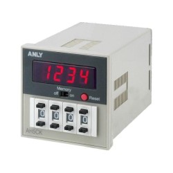 AH5CK 100-240V AC/DC; Counter: electronical; LED,mechanical indicator; pulses; 9999; ANLY ELECTRONICS