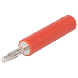 A 20-40 S NI/RT; Adapter; 2mm banana; 10A; 60VDC; red; Plating: nickel plated; SCHÜTZINGER