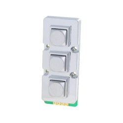 AK-103-B-SSS-WP-MM; Keypad; No.of butt: 3; metal; Mech.durability: 1000000cycles; 1.5N; ACCORD