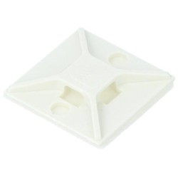 ABM2S-A-C; Screw down self-adhesive holder; ABS; white; Ht: 4.2mm; L: 25.4mm; PANDUIT