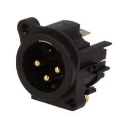 AC3MAH-AU-PRE; Socket; XLR; male; PIN: 3; angled 90°; screw; THT; gold-plated; 133V; AMPHENOL