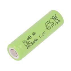 AA2000E SOLDERING LUGS; Re-battery: Ni-MH; AA; 1.2V; 2000mAh; soldering lugs; Ø14.5x49.5mm; JJJ