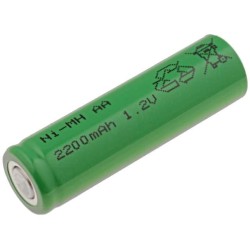 ; Re-battery: Ni-MH; AA; 1.2V; 2200mAh; Ø14.5x48.7mm; Features: low +; JJJ