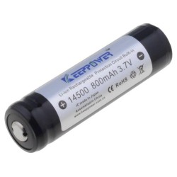 ICR14500; Re-battery: Li-Ion; 3.7V; 800mAh; Ø14x52mm; KEEPPOWER
