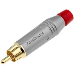 ACPR-SRD; Plug; RCA; male; straight; soldering; grey; gold-plated; for cable; AMPHENOL