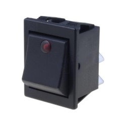 C1553PLMBR3; ROCKER; DPST; Pos: 2; OFF-ON; 16A/250VAC; black; Body: black; BULGIN
