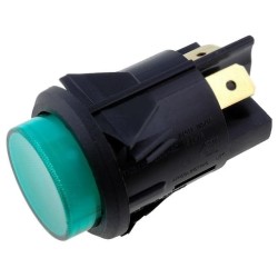 C7054AFBG3; Switch: push-button; Pos: 2; DPST-NO; 16A/250VAC; 16A/28VDC; green; BULGIN