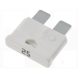 UNIVAL 25A; Fuse: fuse; 25A; 32V; automotive; 19mm; UNIVAL; MTA