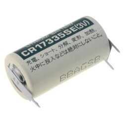 ; Battery: lithium; 3V; 2/3A,2/3R23,CR17335; Ø17x33.5mm; 1800mAh; FDK