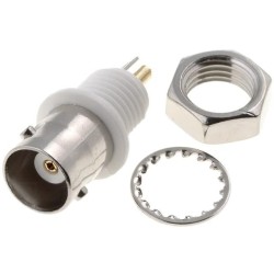 ; Socket; BNC; female; insulated; straight; soldering; 