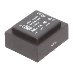 BV EI 301 2807; Transformer: encapsulated; 0.5VA; 230VAC; 24V; 21mA; Mounting: PCB; HAHN