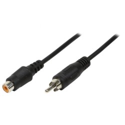 CA1033; Cable; RCA socket,RCA plug; 10m; black; LOGILINK