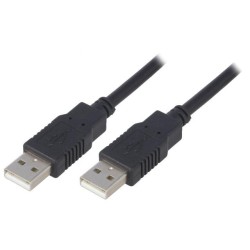 CAB-USB-A-0.5-BK; Cable; USB 2.0; USB A plug,wires; 0.5m; black; Core: Cu; BQ CABLE