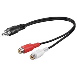 50005; Cable; RCA socket x2,RCA plug; 0.2m; Goobay